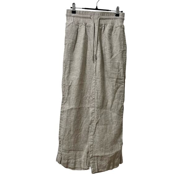 Quince Womens 100% European Linen Wide Leg Pants Size XS Neutral Beachy Travel - Picture 1 of 7